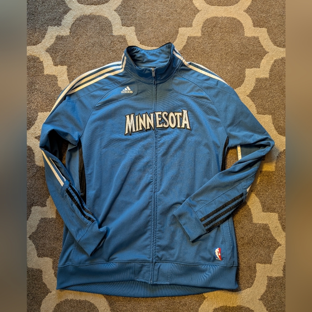 Adidas Minnesota Timberwolves Jacket NBA men's blue size 2XL XXL